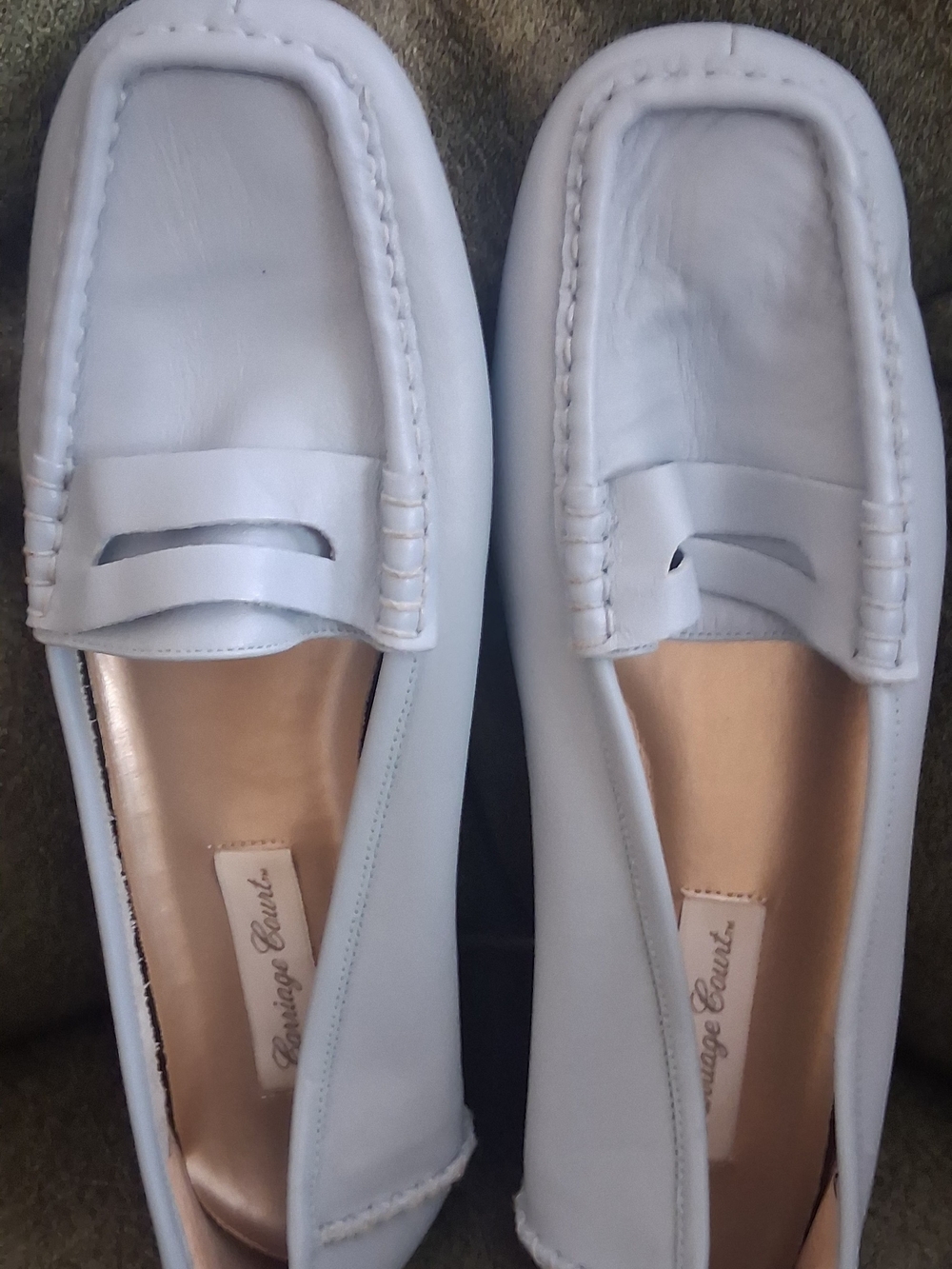 Women's White Penny Loafers - Sleek Leather Flats